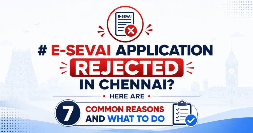 E-Sevai Application Rejected in Chennai? Here are 7 Common Reasons and What to do